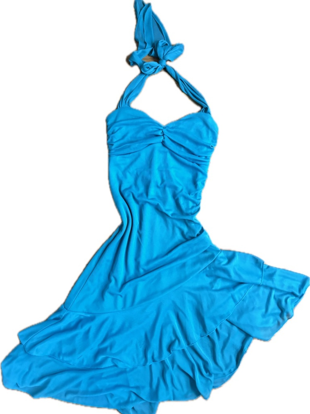 Bright Turquoise Halter Dress